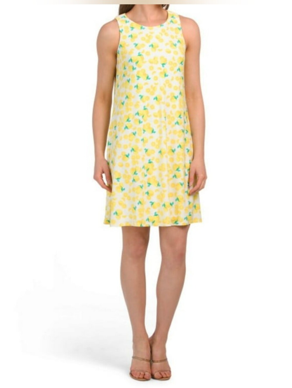 Pappagallo Cream Dress with Yellow Print Detail